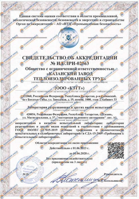 Свидетельство об аккредитации ЛРИ