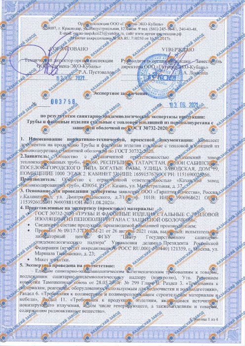 Экспертное заключение санитарно эпидемиологической экспертизы с.1